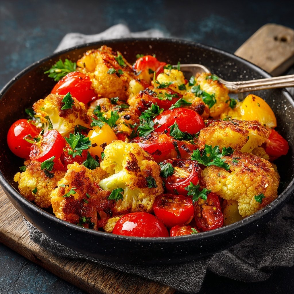 Blumenkohl Tomaten Pfanne