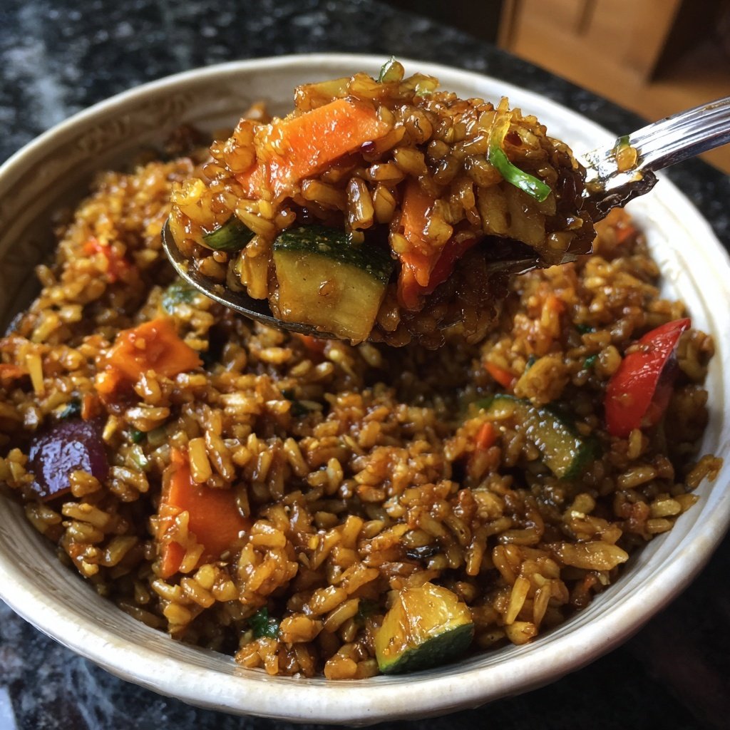 Gebratener Reis mit Sojasauce