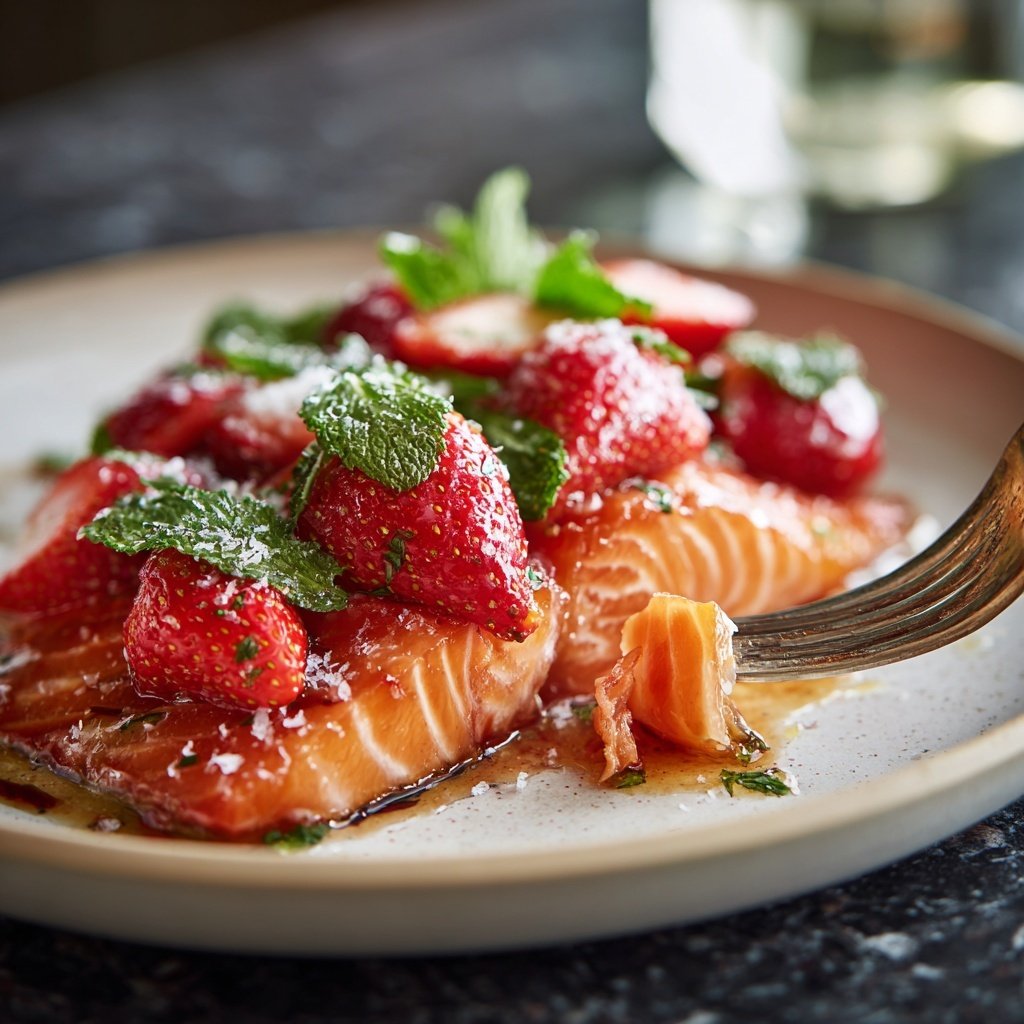 Lachs mit Erdbeer-Balsamico