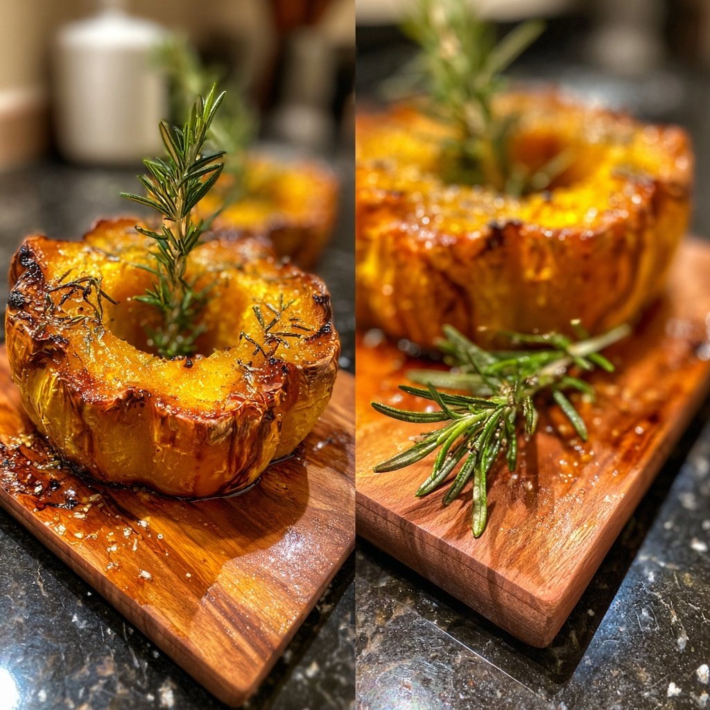 Ofen Kürbis Mit Rosmarin