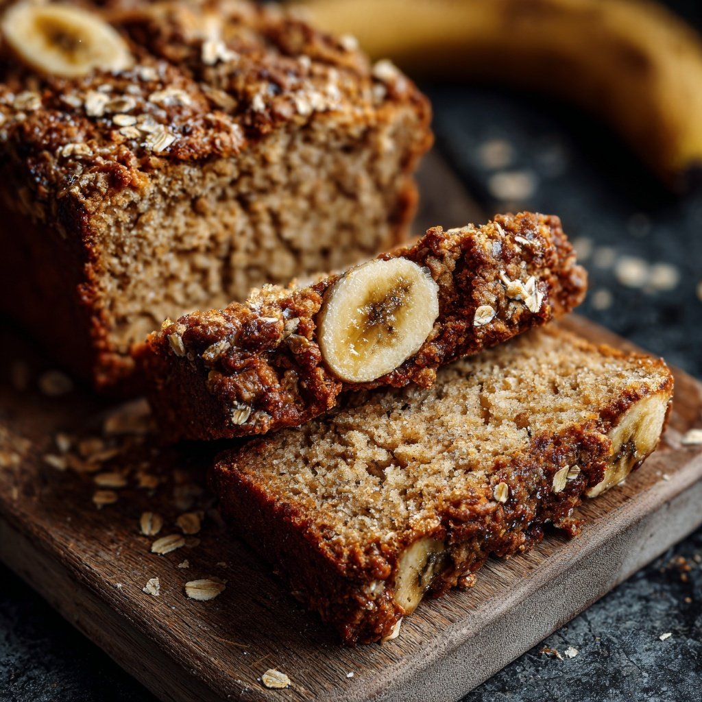 Bananenbrot mit Haferflocken
