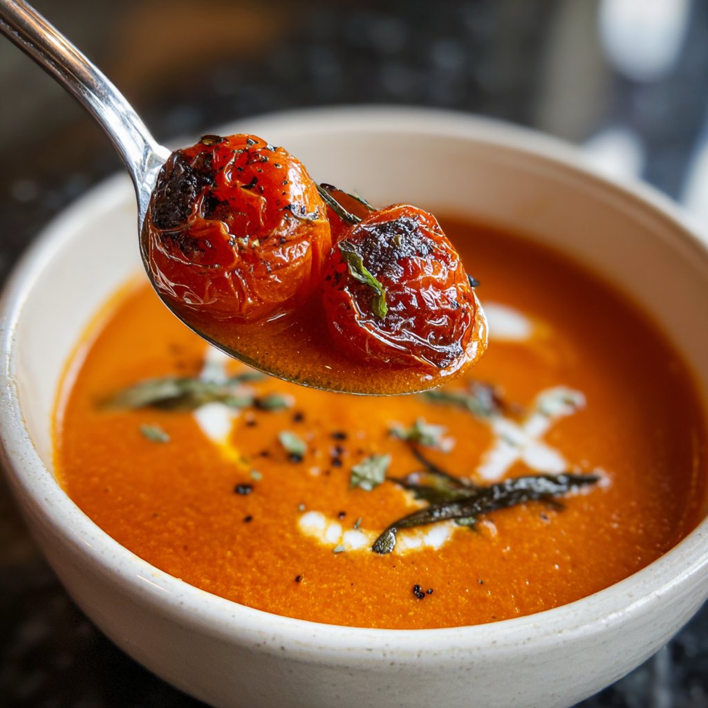 Tomatensuppe mit Ofentomaten