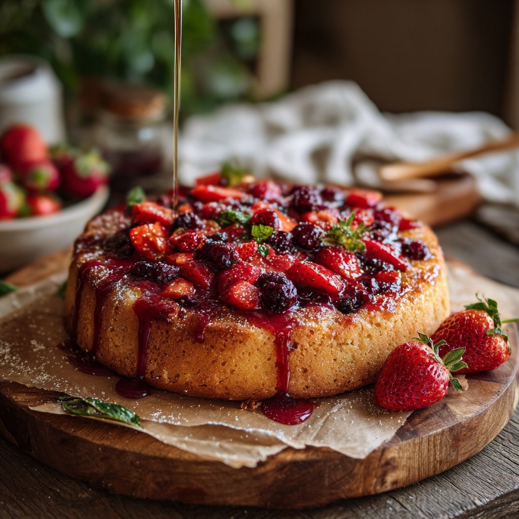 Erdbeerkuchen Mit Beerenmix