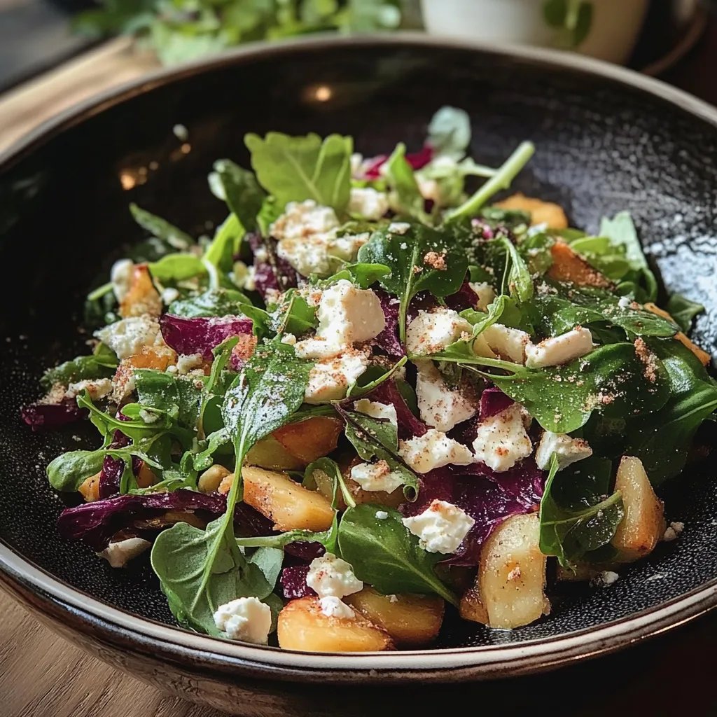 Gemischter Feldsalat mit Himbeeressig - Dressing