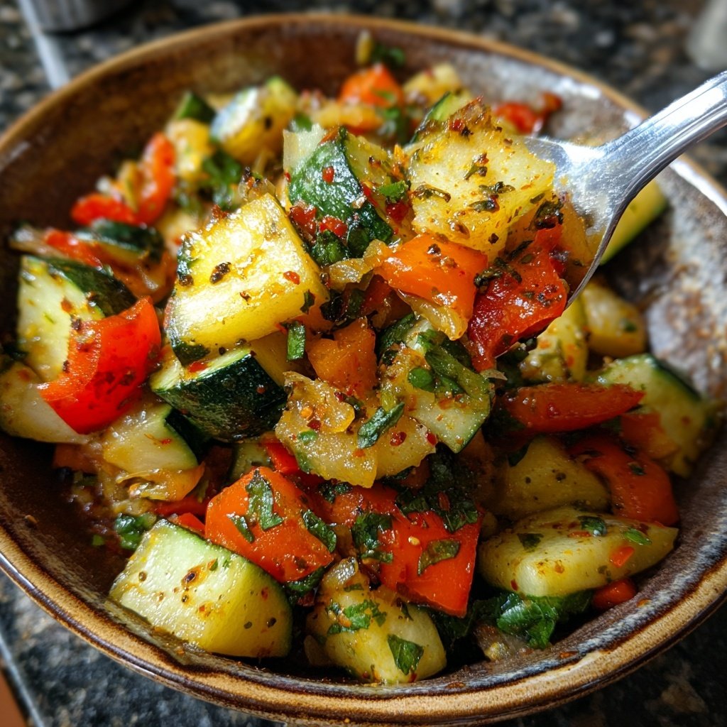 Gemüsepfanne mit Ingwer